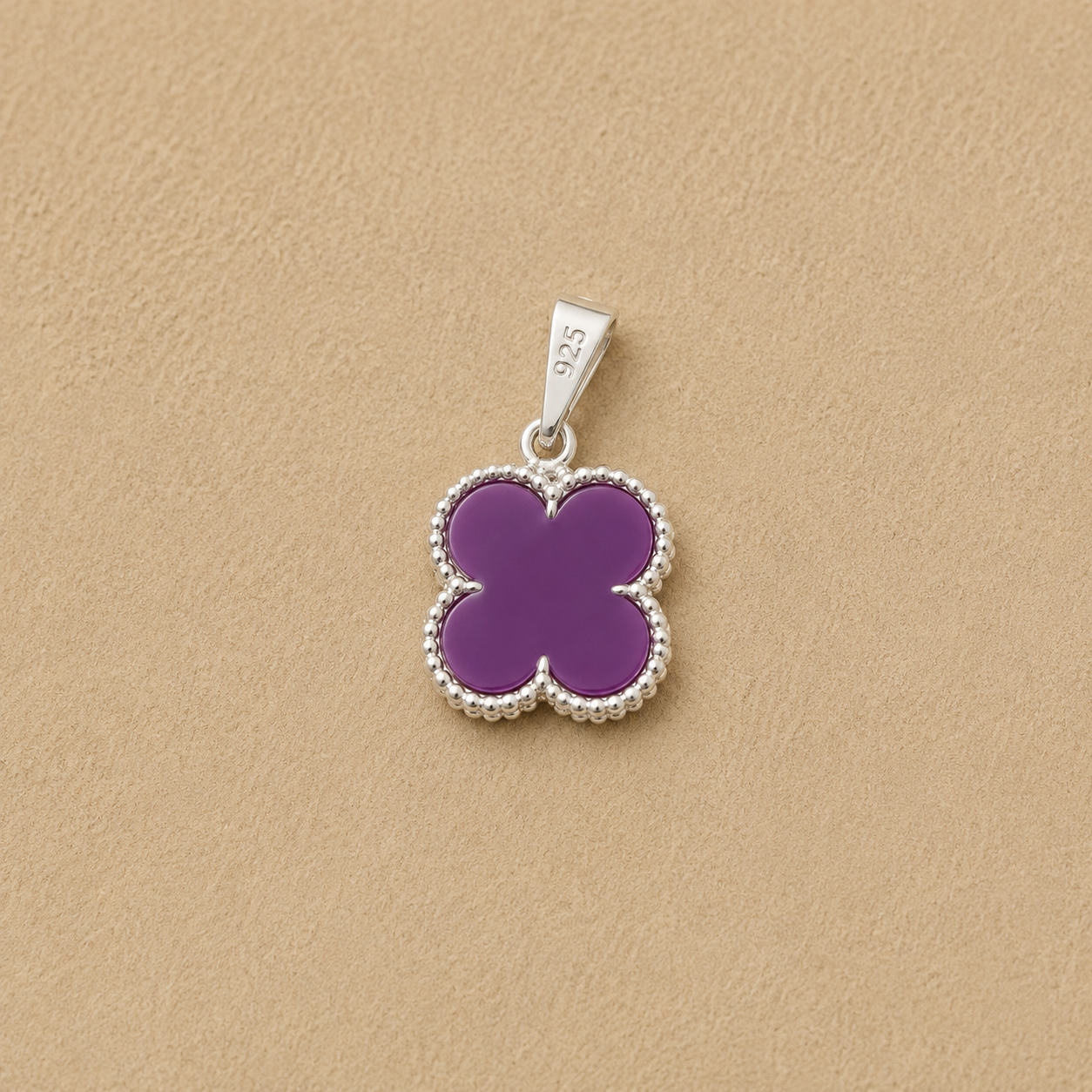 Dije Vancleef Violeta Estilo Trébol