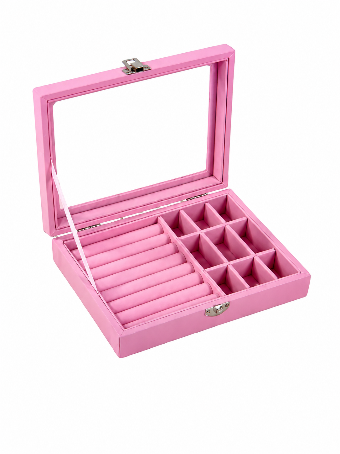 Organizador Premium para Joyas con Tapa de Vidrio