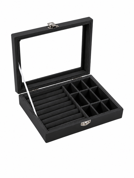 Organizador Premium para Joyas con Tapa de Vidrio