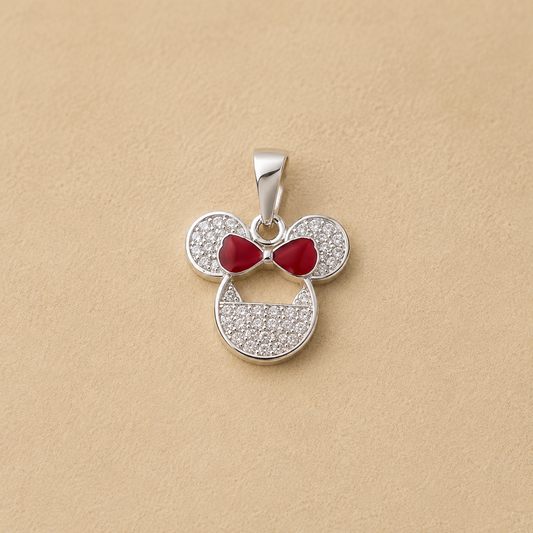 Dije Minnie con Lazo Rojo y Microcircones
