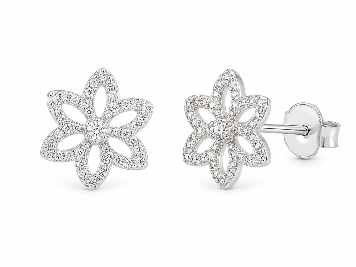 Aros Flor Calada con Circones